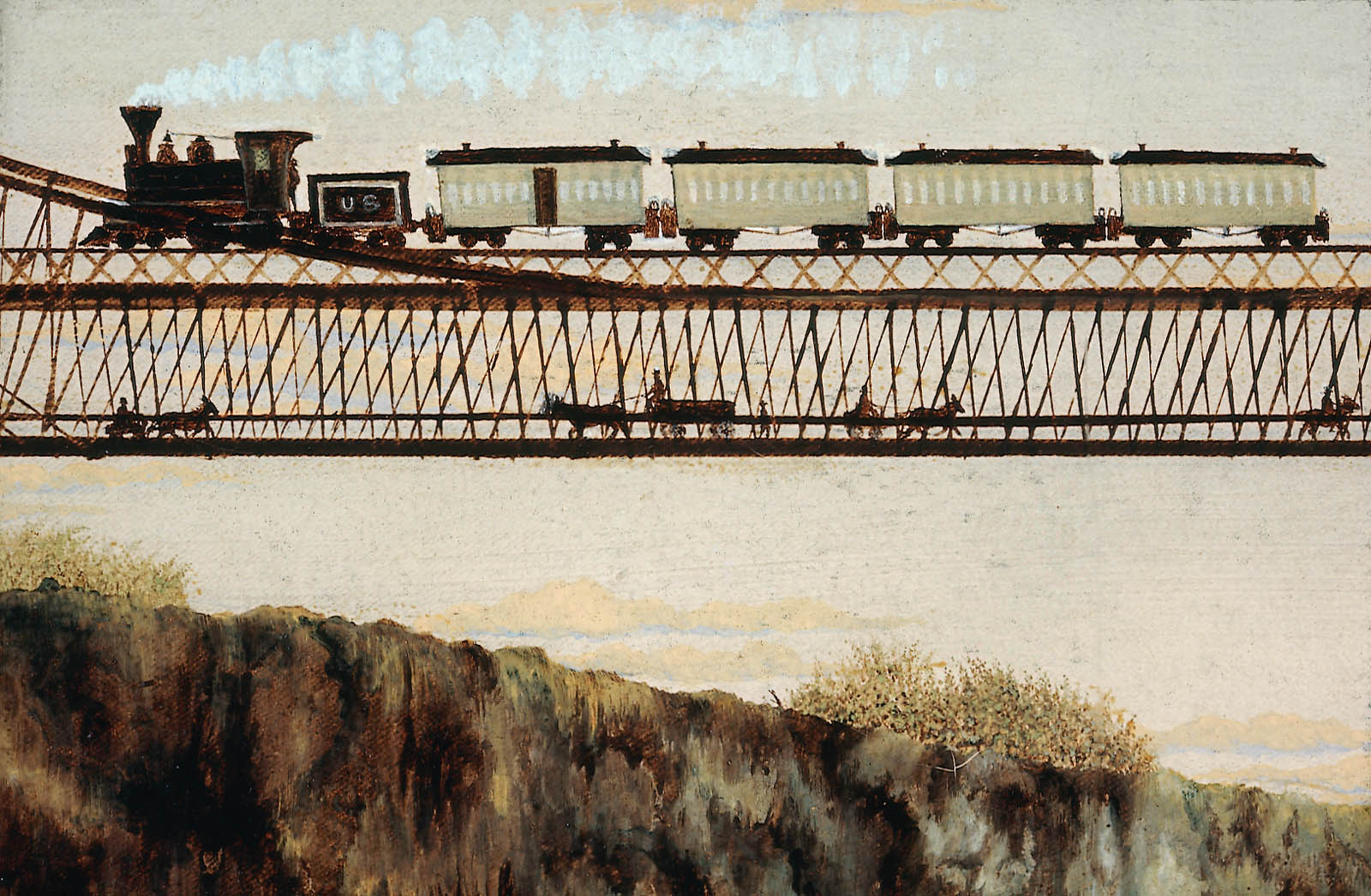 The Railroad Suspension Bridge near Niagara Falls Museum of Fine Arts
