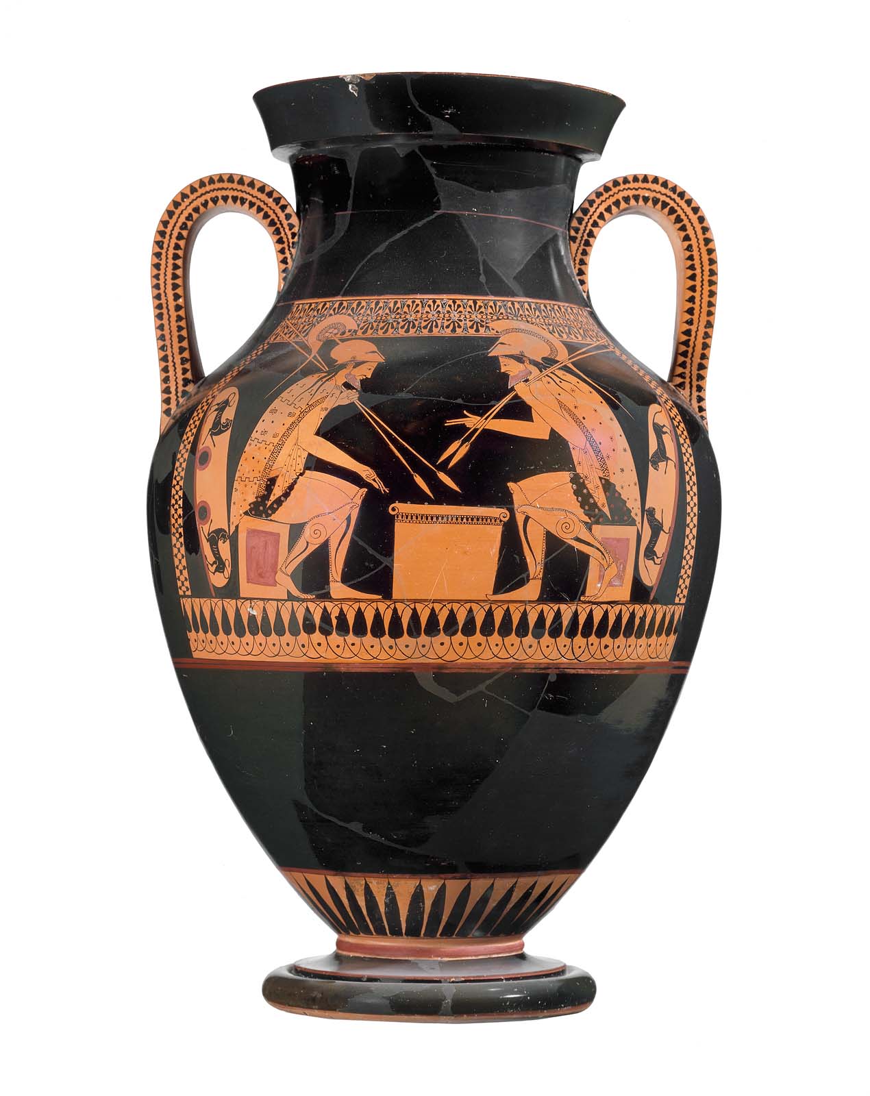 Image result for exekias ajax and achilles playing dice red figures