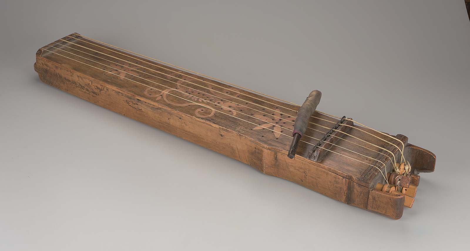 String drum (tambourin à cordes) and mallet Museum of Fine Arts, Boston