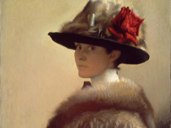 Gretchen Woodman Rogers, Woman in a Fur Hat, about 1915 Gretchen Woodman Rogers, Woman in a Fur Hat, about 1915