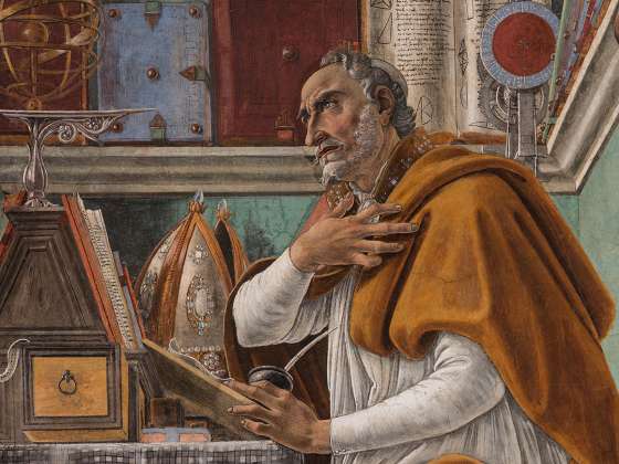 Sandro Botticelli's painting, Saint Augustine in His Study, about 1480