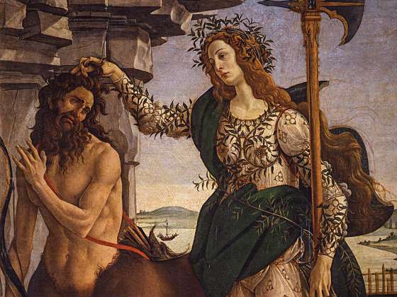Sandro Botticelli's painting, Minerva and the Centaur, about 1482