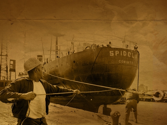 Film Still from Working the Boats