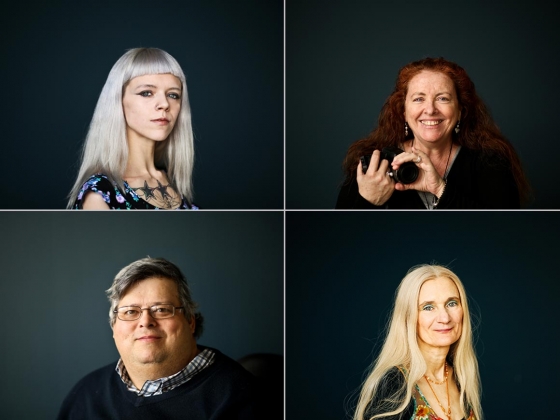 Four portraits of artists who have participated in ArtLifting
