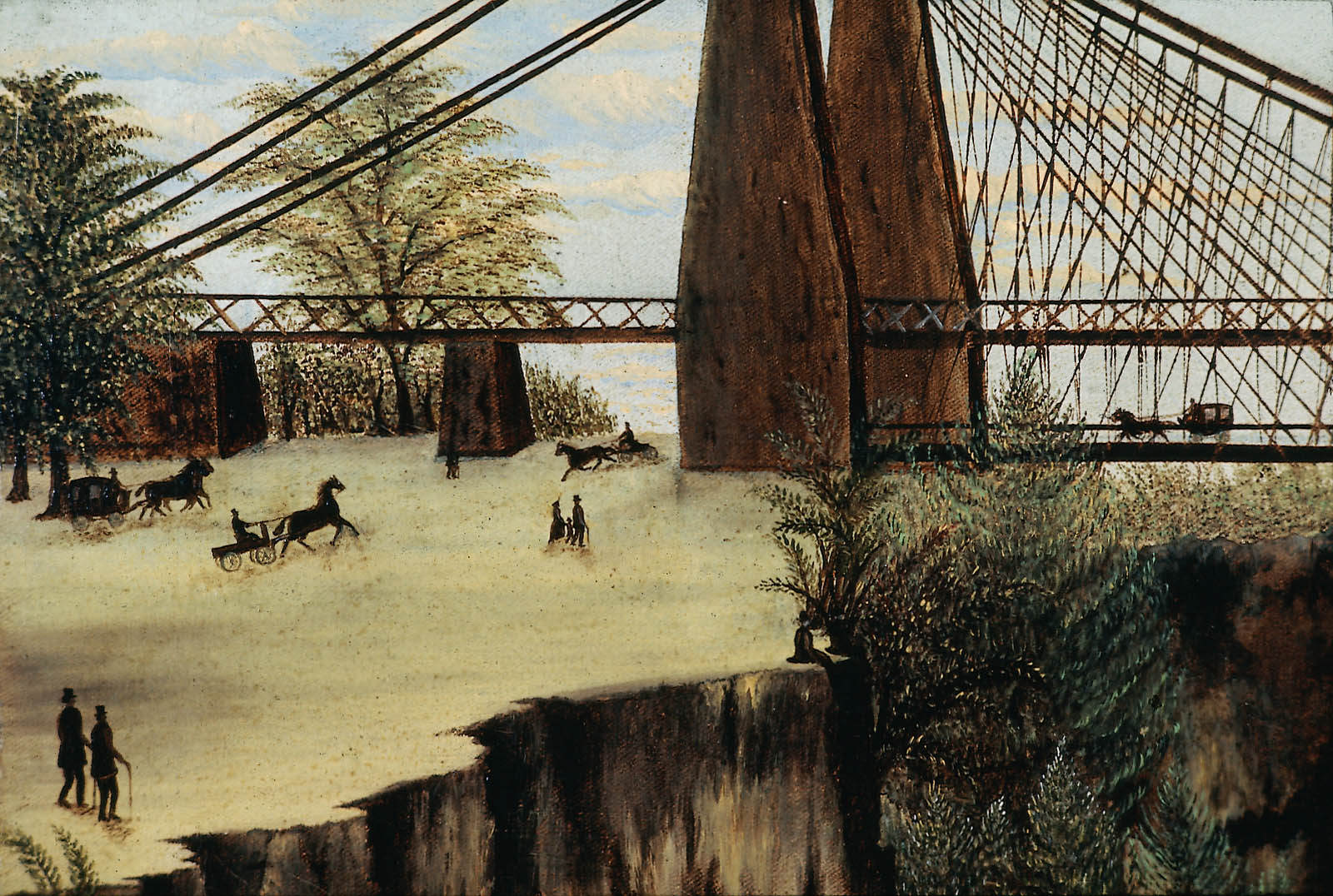 The Railroad Suspension Bridge near Niagara Falls Museum of Fine Arts