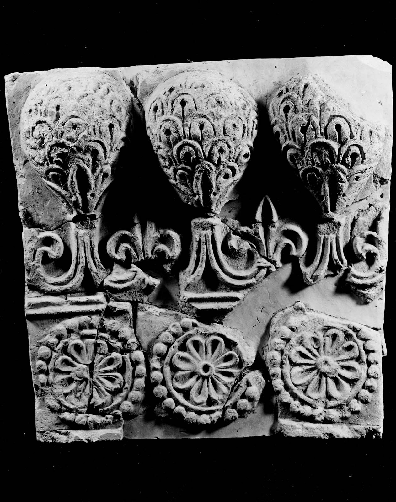 Plaque with a decorative flower relief | Museum of Fine Arts, Boston