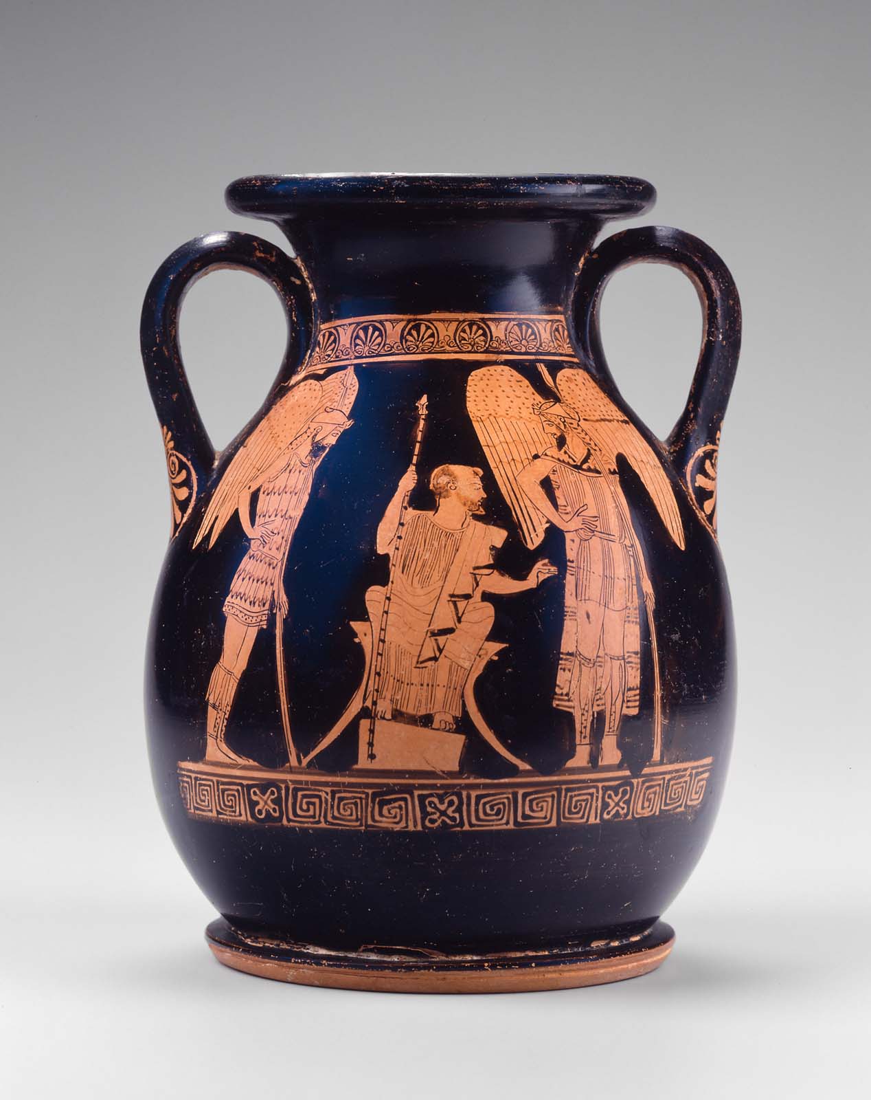 Twohandled jar (pelike) depicting Phineus with the sons of Boreas