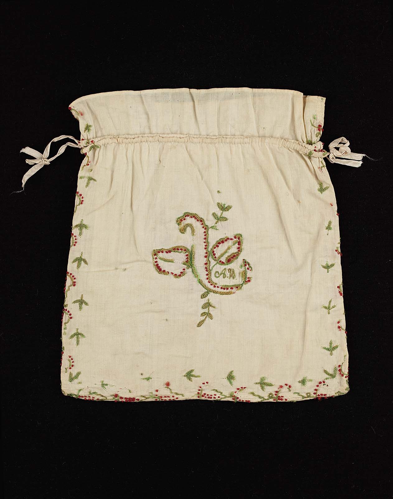 White cotton drawstring bag Museum of Fine Arts, Boston