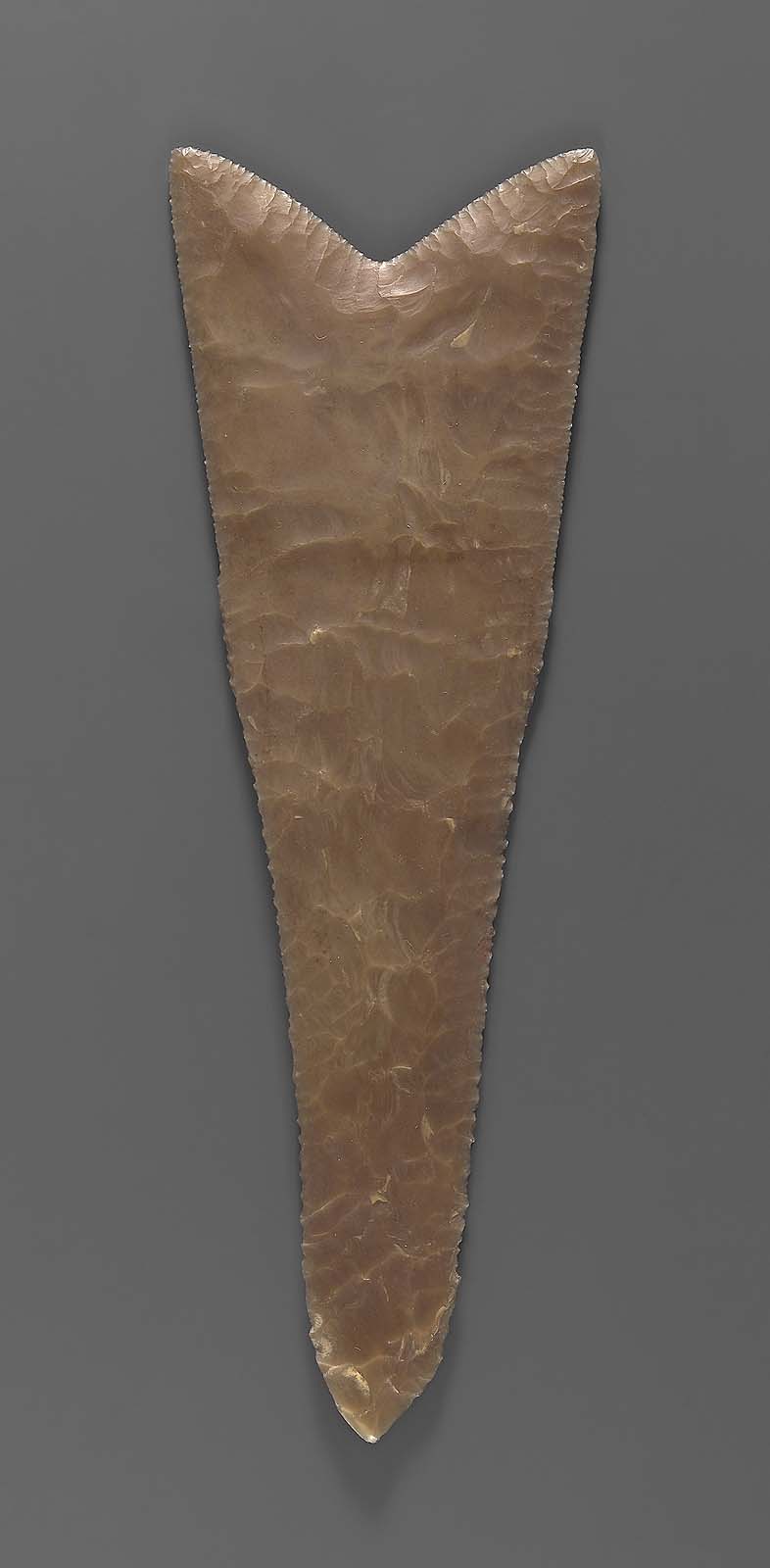 Flint fishtail knife with Vshaped notch Museum of Fine Arts, Boston