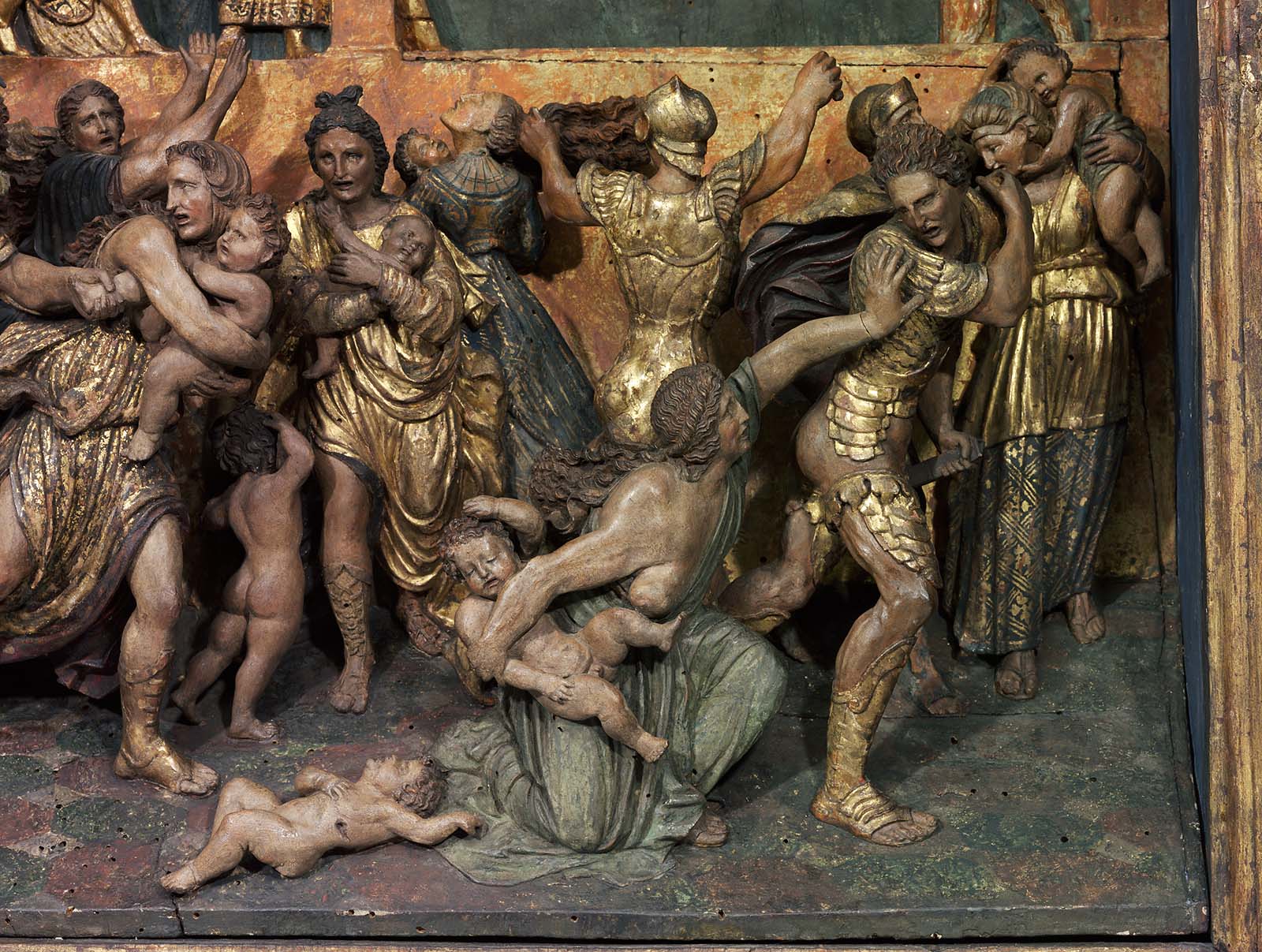 Massacre of the Innocents, with Herod in his Court, and the Flight into