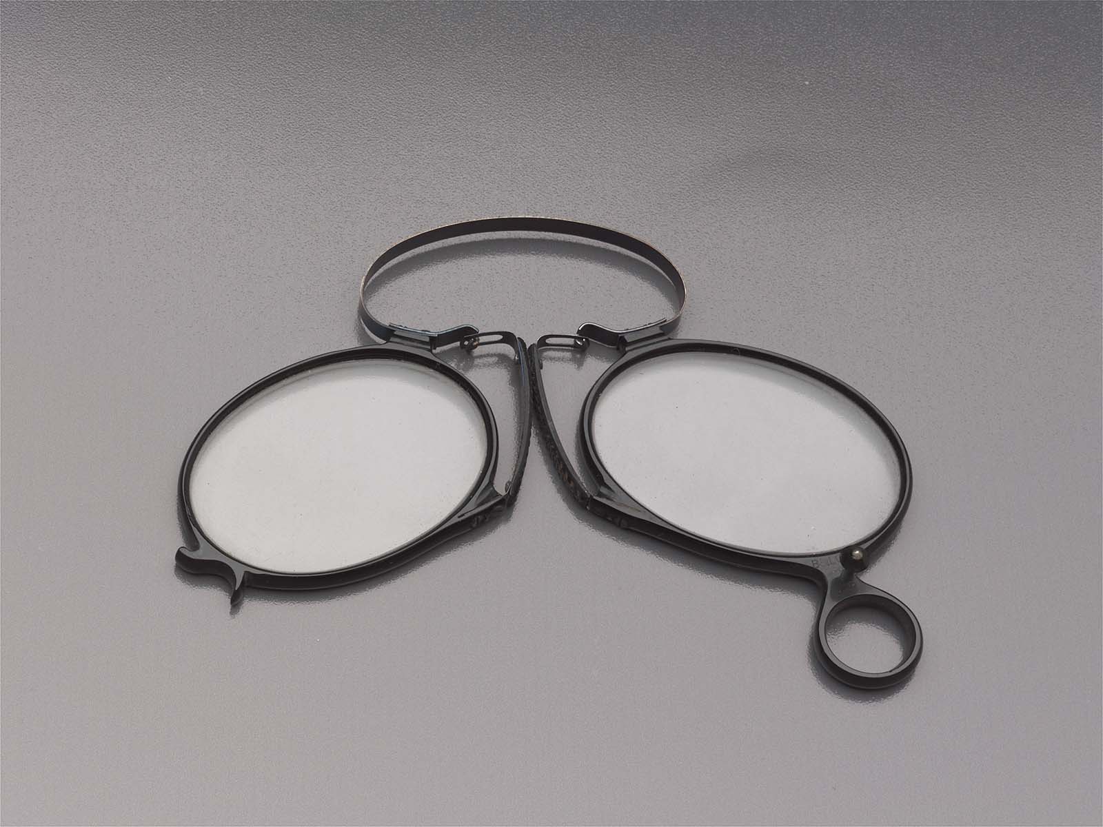 Folding eyeglasses in two parts (glasses and case) Museum of Fine Arts, Boston