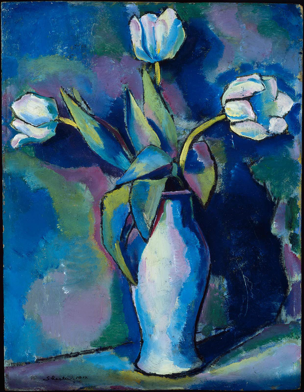 Three White Tulips 1912 Charles Sheeler American Three White Tulips 1912 Charles Sheeler American