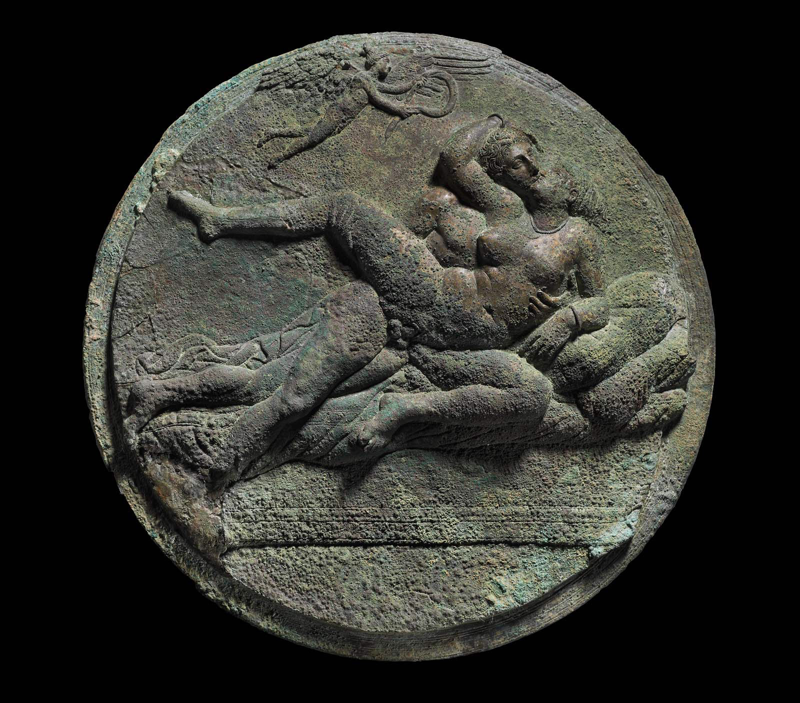 Mirror Cover with Eros and erotic scene (symplegma