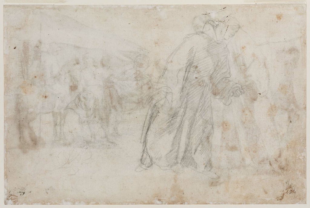 A Scene from the Life of Saint Francis Solano (recto); Studies for the
