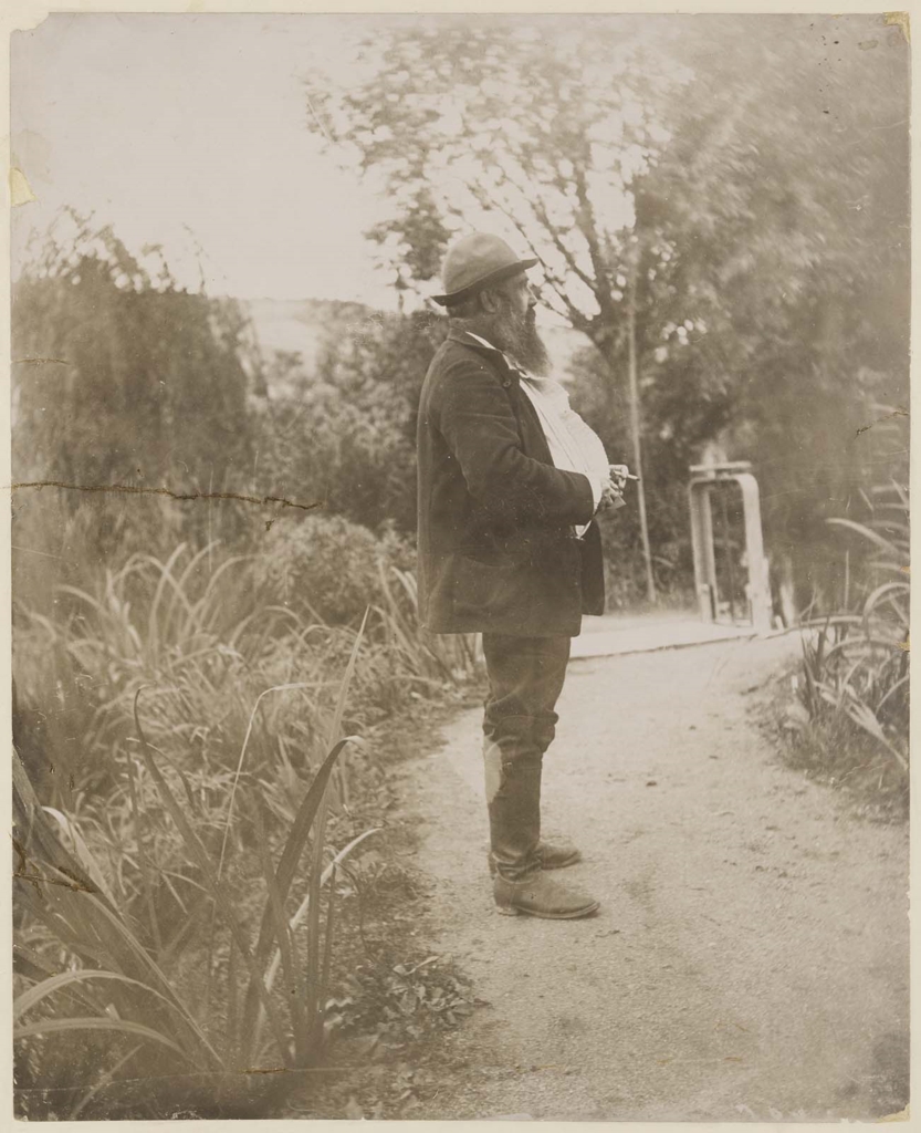 Monet in his Water Garden when he used to Paint Waterlilies, Giverny