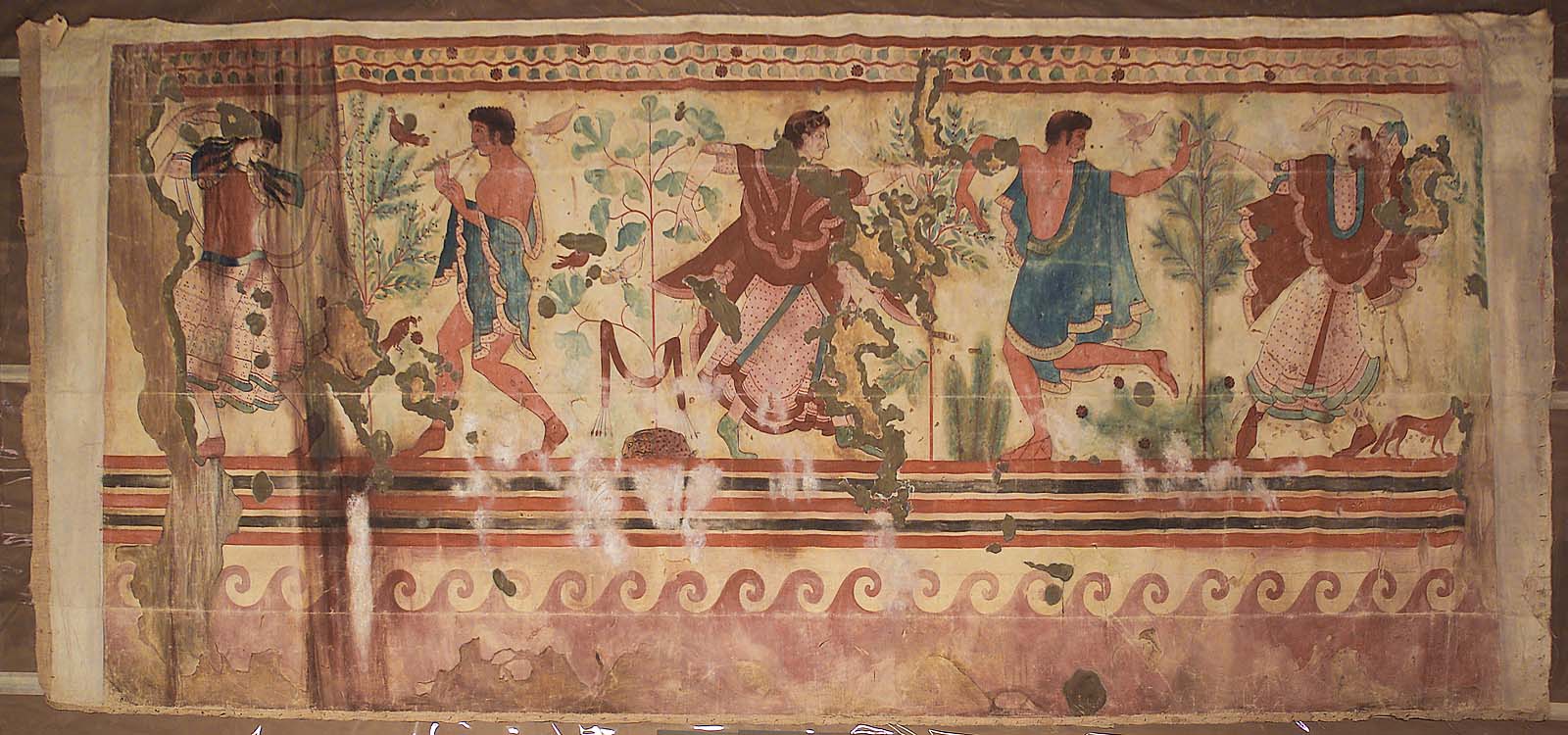 Facsimile of painting on right wall, Tomba del Triclinio Museum of