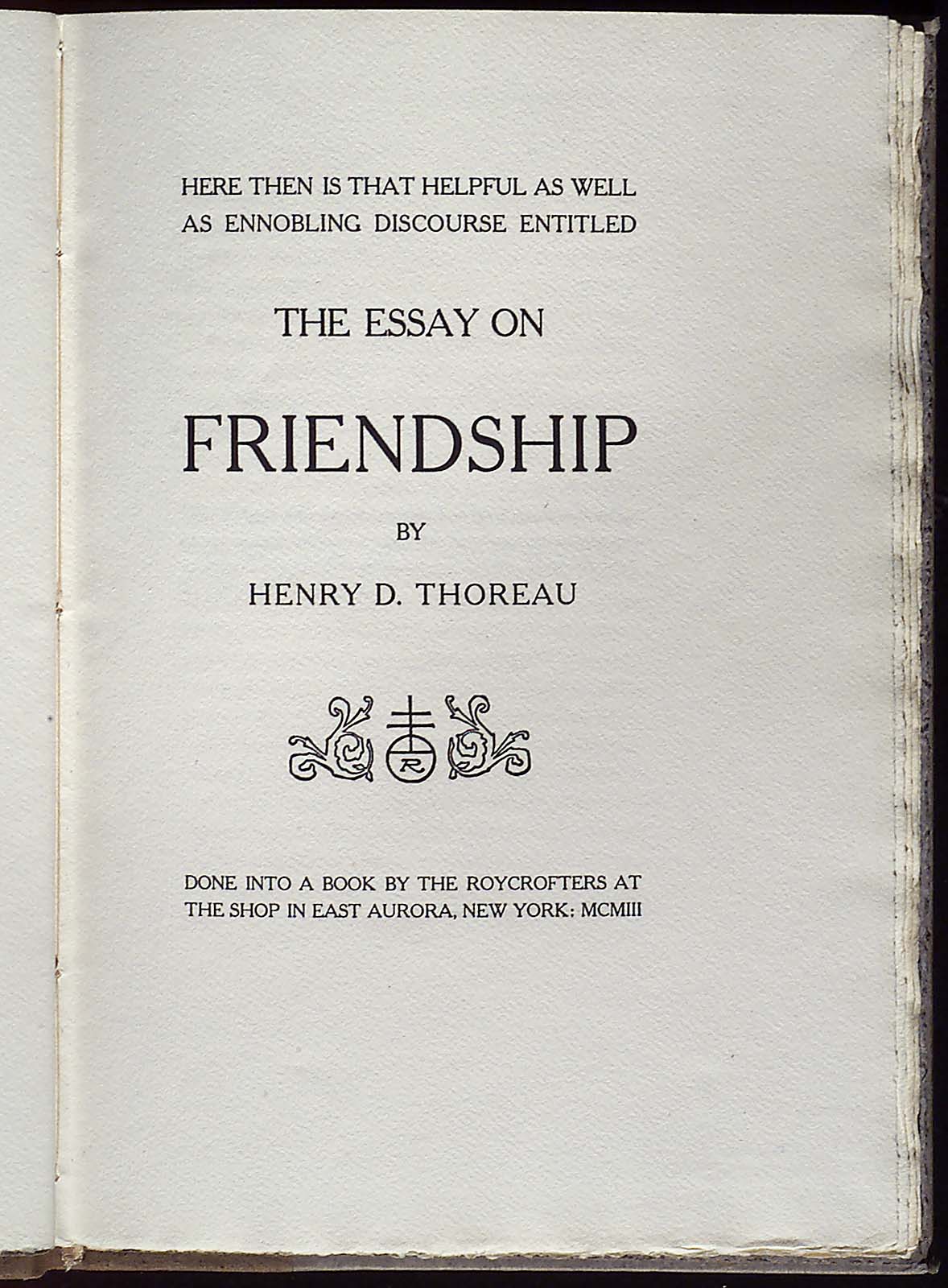 Reflection Paper Example Essays The Essay On Friendship Science Essay Examples also Examples Thesis Statements Essays The Essay On Friendship Museum Of Fine Arts Boston Science In Daily Life Essay