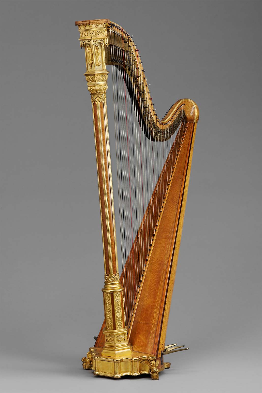 Pedal harp (Gothic model) Museum of Fine Arts, Boston