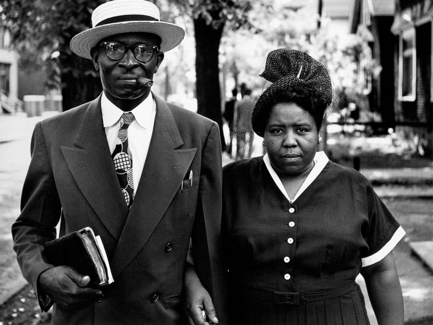 Gordon Parks, Husband and Wife, Sunday Morning, Detroit, Michigan, 1950 Signature image for Gordon Parks exhibition, husband and wife